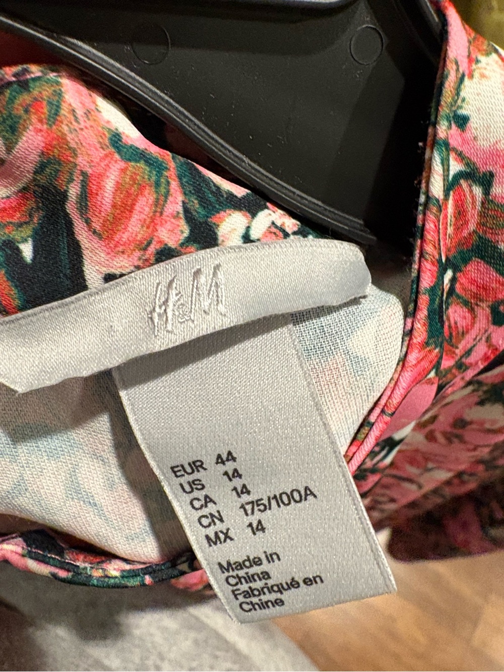 H&M Pink Floral Long Sleeve Midi Dress - Picture 6 of 6